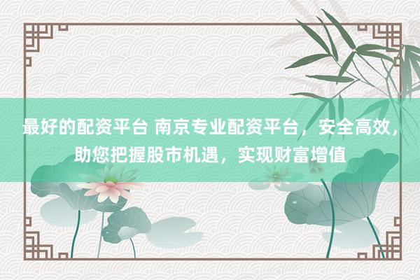 最好的配资平台 南京专业配资平台，安全高效，助您把握股市机遇，实现财富增值