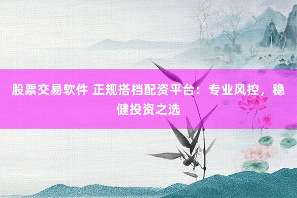 股票交易软件 正规搭档配资平台：专业风控，稳健投资之选