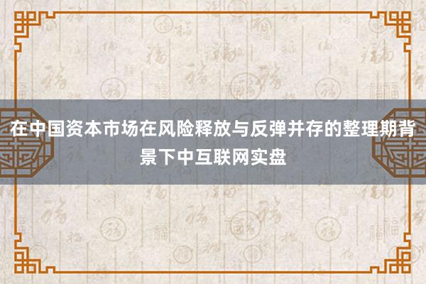 在中国资本市场在风险释放与反弹并存的整理期背景下中互联网实盘