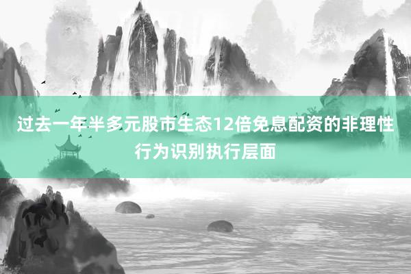 过去一年半多元股市生态12倍免息配资的非理性行为识别执行层面